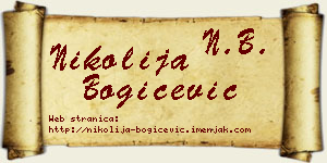 Nikolija Bogičević vizit kartica